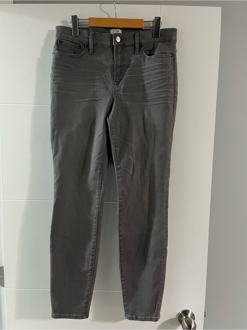 J. Crew Gray Denim High Rise Skinny Jeans